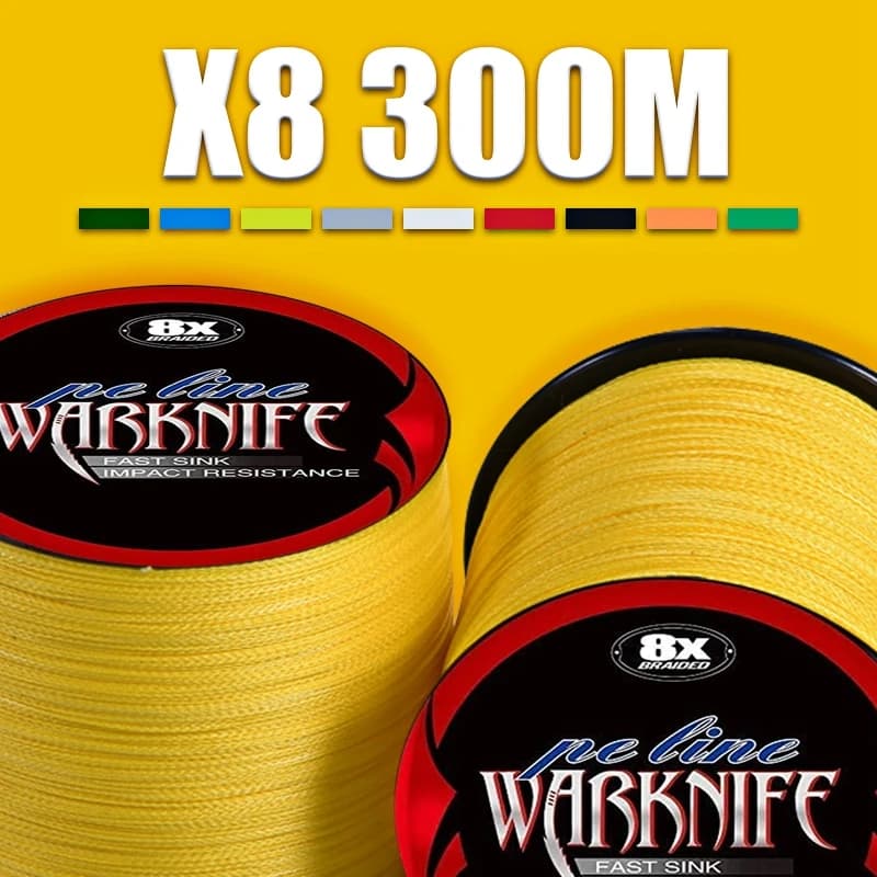 Warknife X8 lenza intrecciata 300M 6-300LBS filo 0,10-1,00mm corda da pesca in acqua salata super per lenza da LURE in mare
