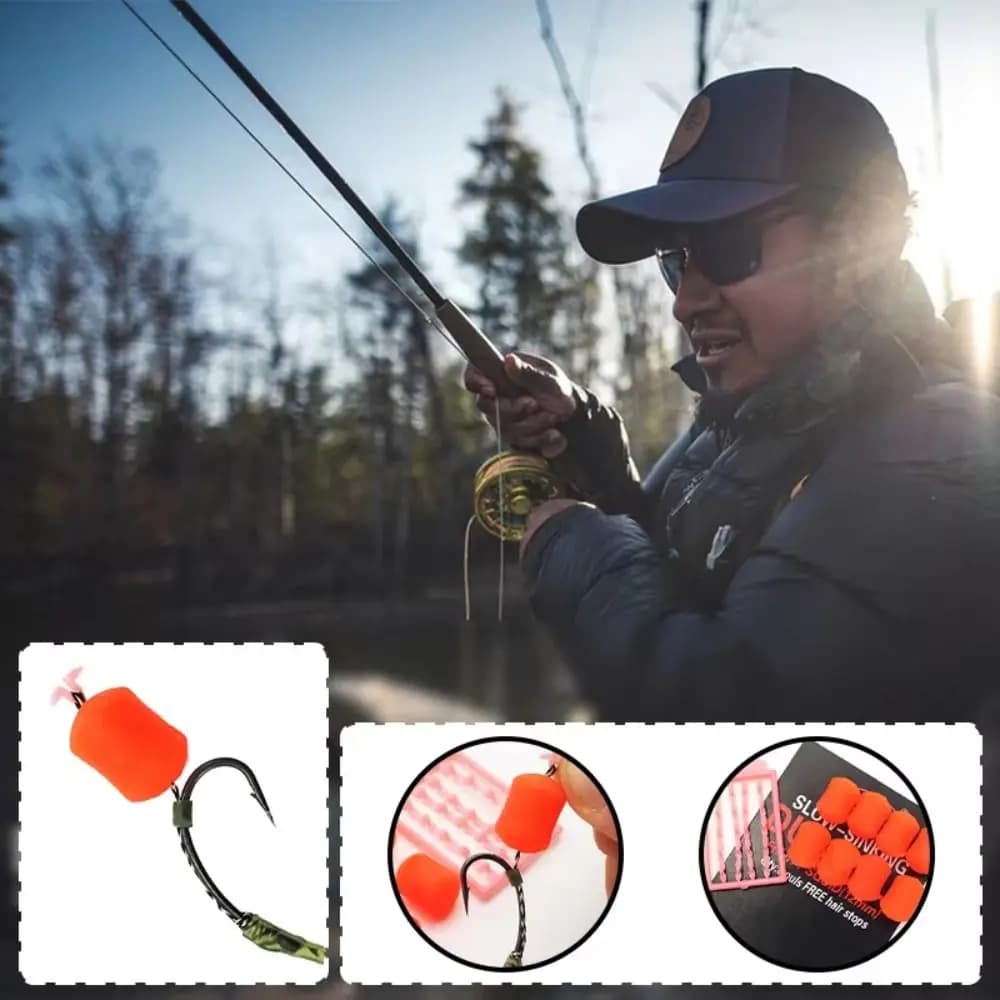 8Pcs/Pack 12mm Carp Fishing Bait Fruity Squid Flavour PopUp Slow Sinking Dumbells Bait Dumbbell Shape Slow-sinking Type