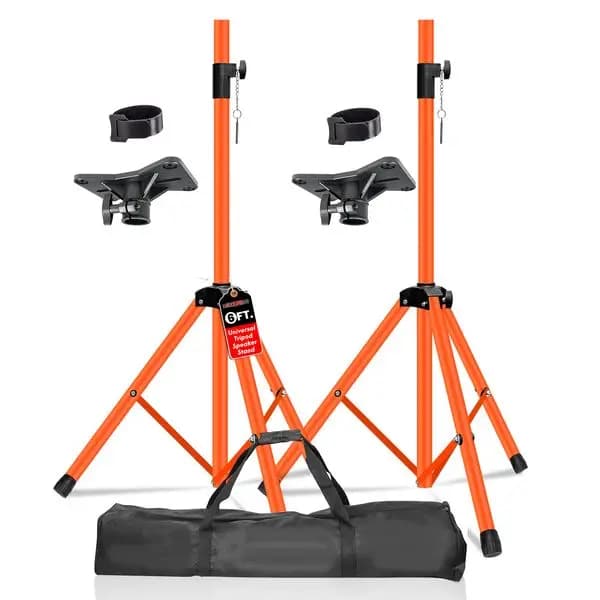 Support for 5 Rod Speakers, High 72 Inch Adjustable Tripod, DJ Support, ARANCIONE Studio Monitor Stand