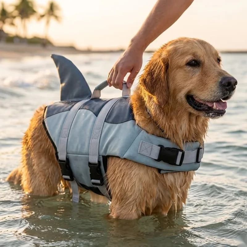 Giubbotto di salvataggio per cani e cuccioli a forma di squalo e sirena, giubbotto galleggiante di sicurezza, cosplay, regalo per l'estate, piscina, spiaggia, barca, feste
