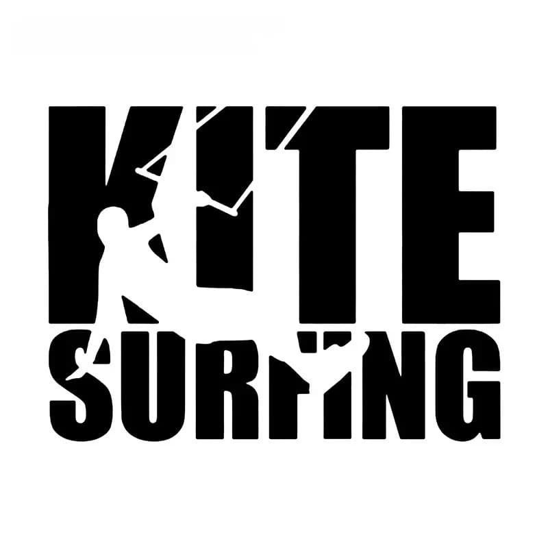 Kite Surfing Funny Car Stickers Personality Anime VAN Decal Waterproof Scratch-Proof Windows Graphics Caravan Car Lable