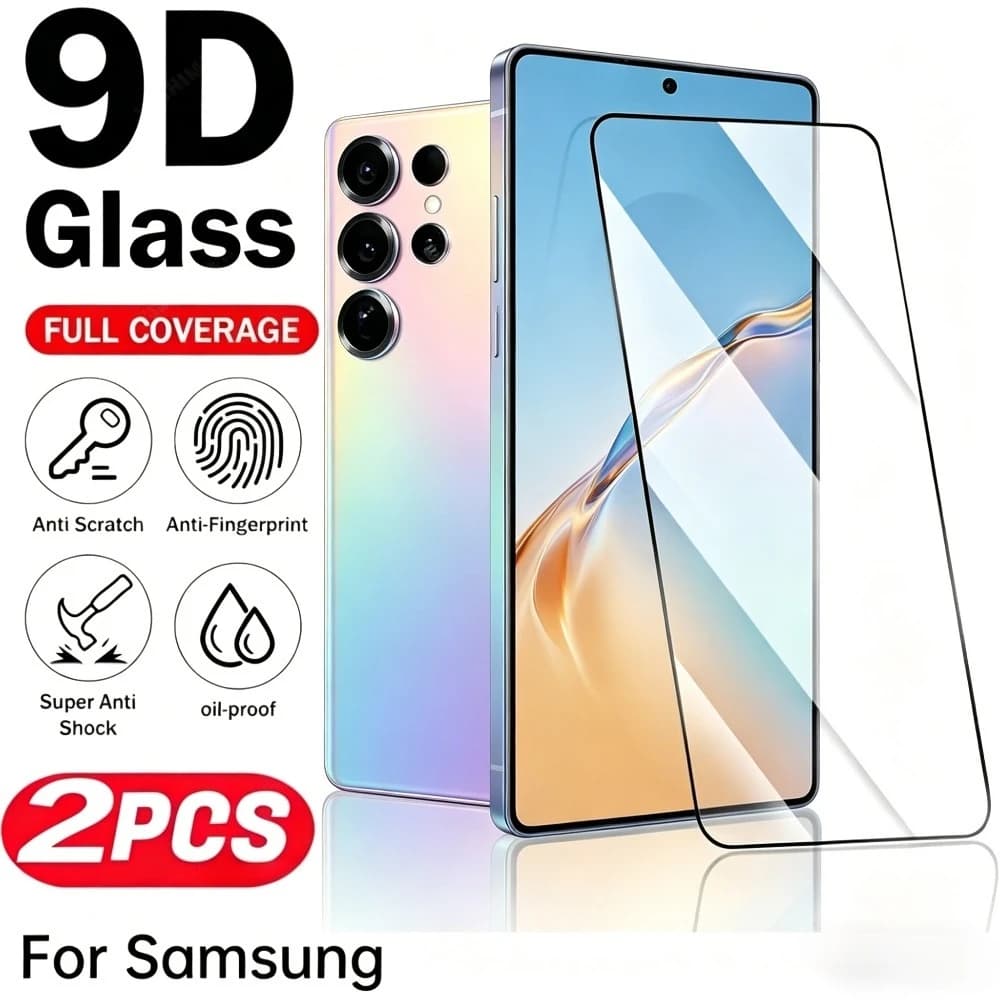 2 Pezzi Protezione Schermo Completa per Samsung Galaxy S26 S25 S24 S23 Ultra S22 S21 S20 Plus S24 S25 FE, Vetro Temperato Durezza 9H