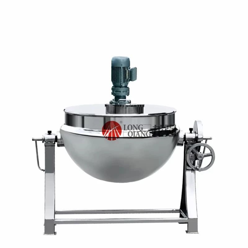 Vapore rivestito elettrico per uso alimentare in acciaio inossidabile inclinabile riscaldamento miscelazione fornello industriale bollitore da cucina pentola a doppia giacca