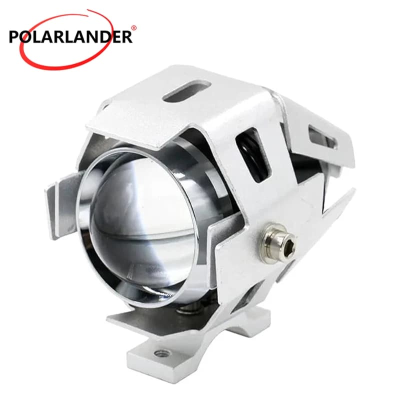 2x U5 Motorcycle LED Fog Light 10W 1500LM 12V 80V Waterproof Driving Lamp High Low Beam For Bike