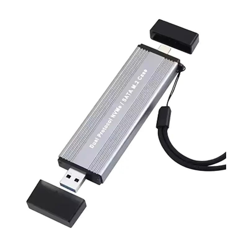 【PROMOZIONE】Box esterno per disco rigido SATA da 10 Gbps a Nvme M.2 NVME NGFF SATA Enclosure SSD Adattatore a doppio protocollo