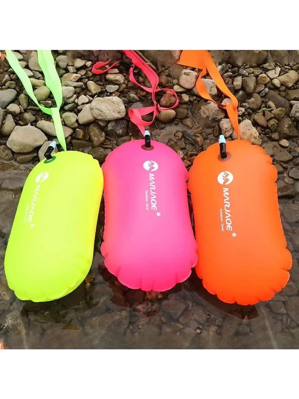 Boa di Sicurezza per Nuoto all'Aperto, Sacca Galleggiante Multifunzione con Cintura, Borsa Impermeabile in PVC per Salvagente e Oggetti, Ideale per Sport Acquatici