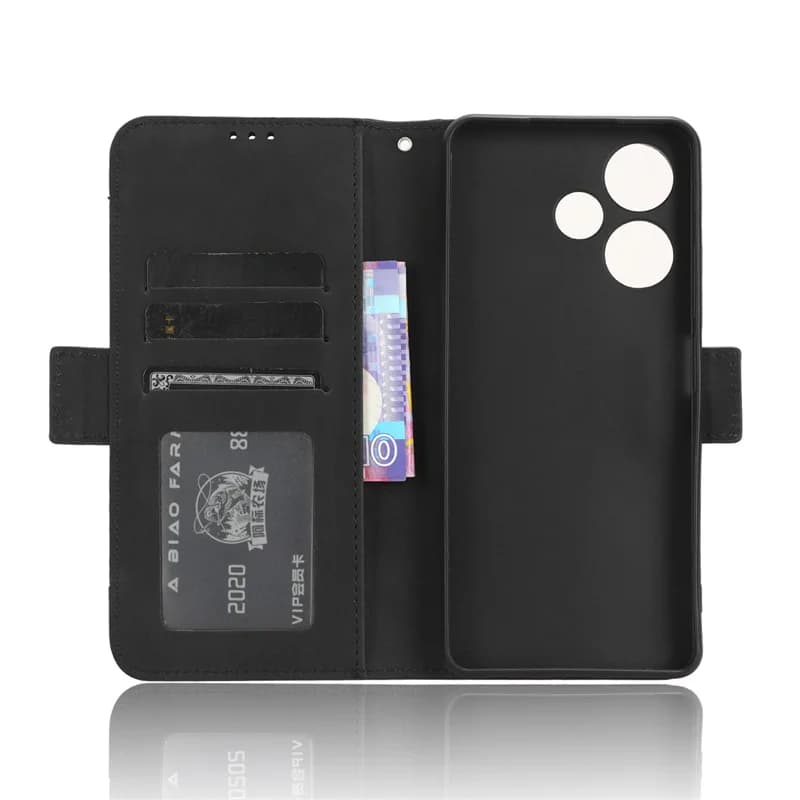 Custodia a libro di lusso in pelle con porta carte e slot completo per Infinix Hot 30i NFC X669 - Borse per telefono