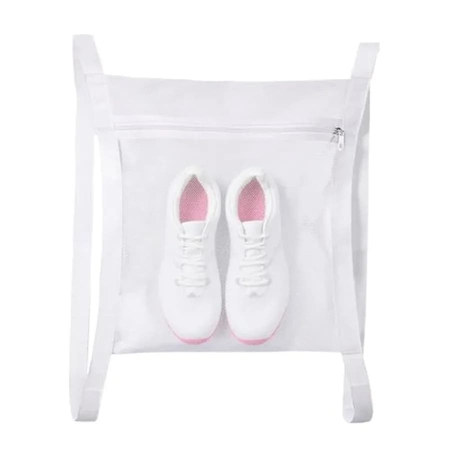 Shoe Dryer Bag, Large Wash Dry Net Bag 15.7x15.7 Inch for Sneaker Shoes Laundry Dryer Bags with Zipper and Strap for Most Dryer