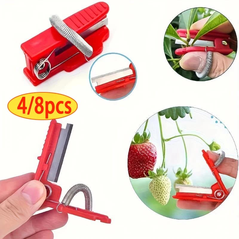 Forbici da giardinaggio per pollice e dita (4/8 pezzi), attrezzo per la potatura delle piante, cesoie da giardino, attrezzo per la raccolta della frutta, per ortaggi e bonsai