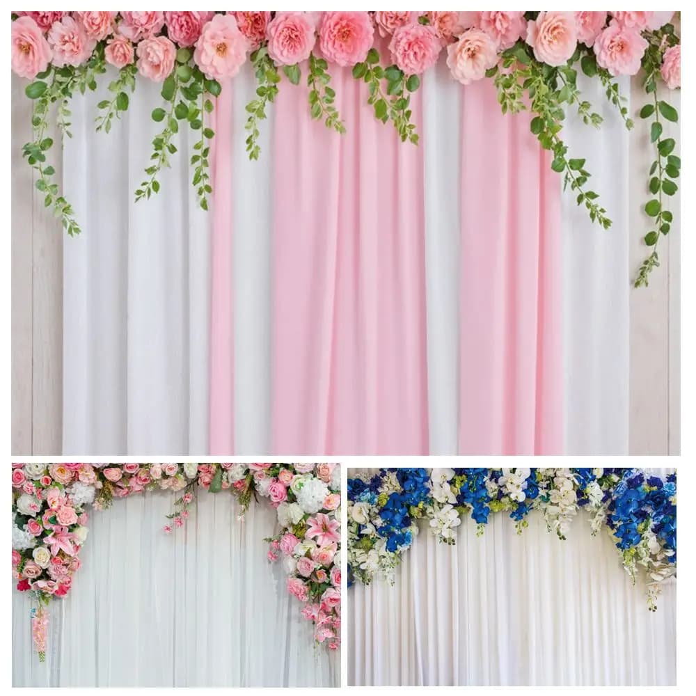 Sfondo per Fotografia Matrimoniale, Tenda Floreale, Decorazione per Sposi, Sposa, Ritratto, Addio al Nubilato, Sfondo Fotografico, Accessori per Studio Fotografico