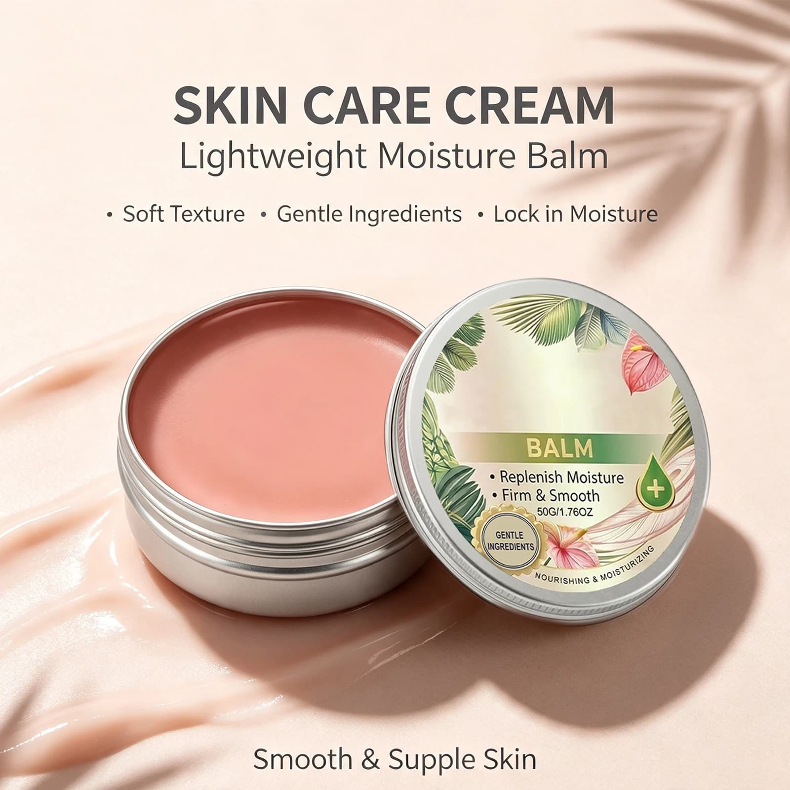 Beeswax Moisturizing Skin Balm for Dry Rough Skin Soften Smooth Firming Lifting Fade Fine Lines Hydrating Repair Cream 50g