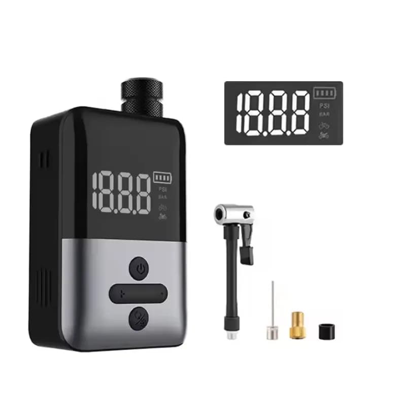 Mini Gonfiatore Automatico Ricaricabile per Pneumatici di Biciclette, Pompa Elettrica per Gomme con Pompa d'Aria Wireless in Materiale Plastico
