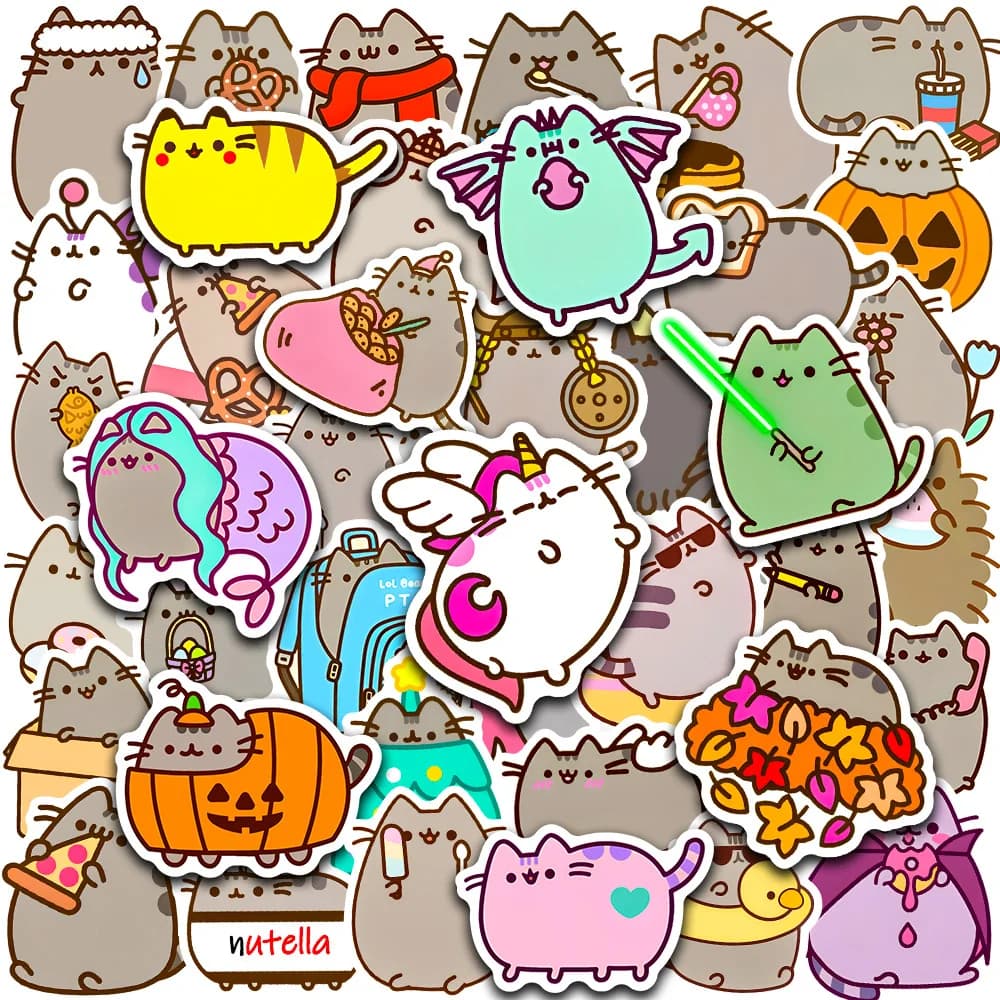 10/30/50PCS Chunky Cat Cute Animal Cartoon Stickers cancelleria decorativa Scrapbook Notebook Phone Diary Kawaii decalcomanie Sticker