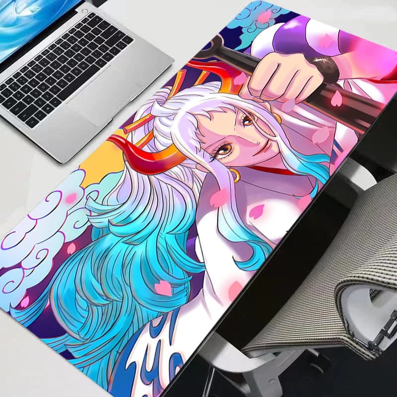 Tappetino per Mouse Anime, Accessori da Gaming, One Piece, Grande e Resistente, Nuovo XXL Nero, Tappeto per Gamer, PC, Tastiera, Scrivania, Mousepad