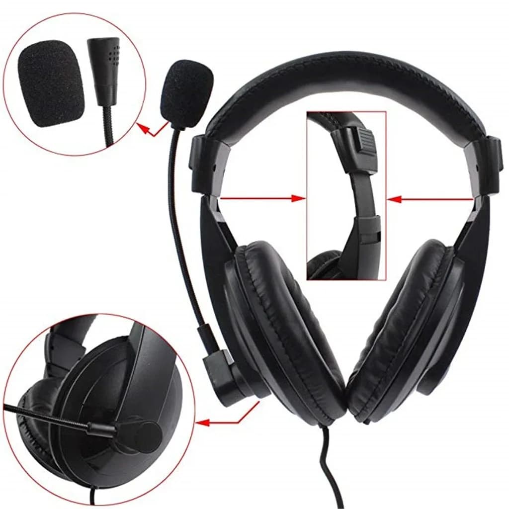 Professional headphones with noise deletion with wired headphone microphone Baofeng 2 pin