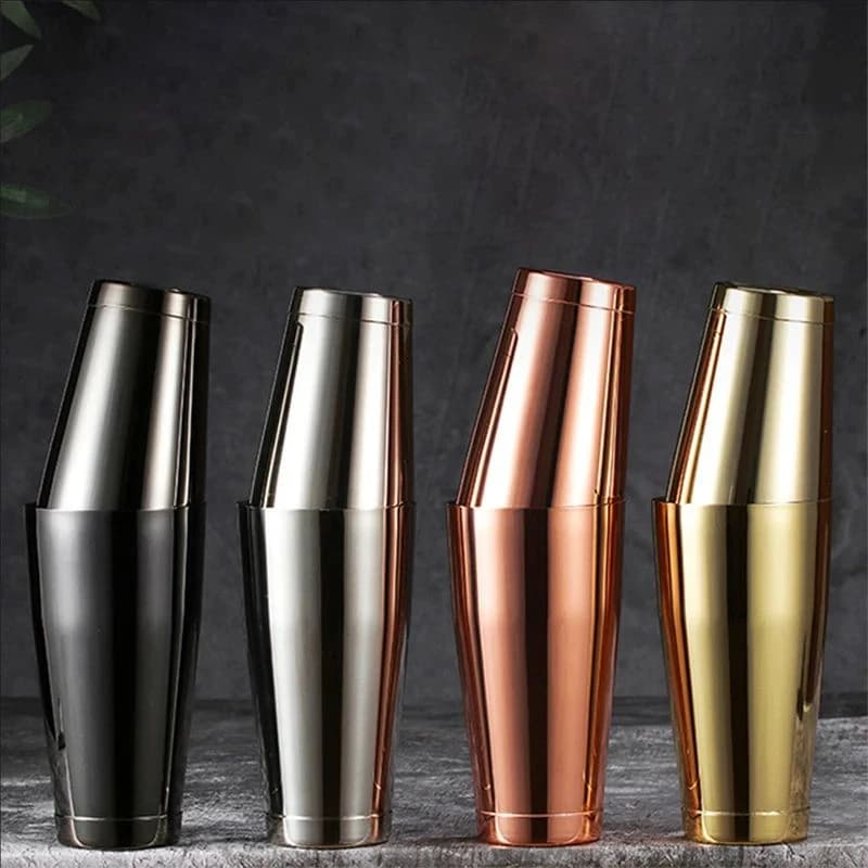 Set Shaker per Cocktail, 750/550 ml, Mixer in Acciaio Inox, 2 Pezzi, Strumenti da Bar per Barman