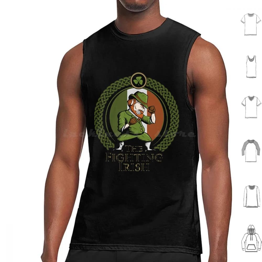 Combat Irish Tank Tops Sleeveless Vest Boxing Irish Boxing Gloves Fighter Gym Im Irish American Irish Pride