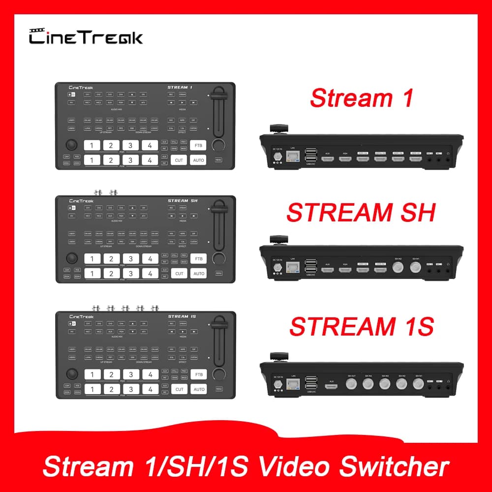 Cinetreak Stream 1/SH/1S Switcher video a 5 canali Controller switch video deck multi-soluzione per la trasmissione in streaming