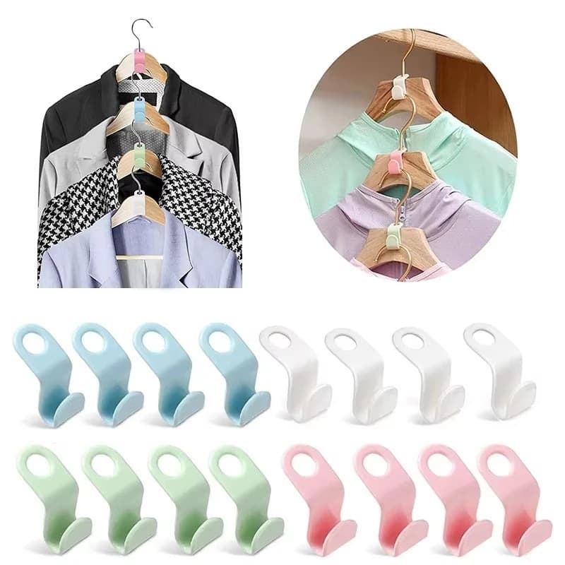 20/60 Hanging Hanging Hooks, Arm Connectors, Plastic Extension Clips for Clothes Hangers