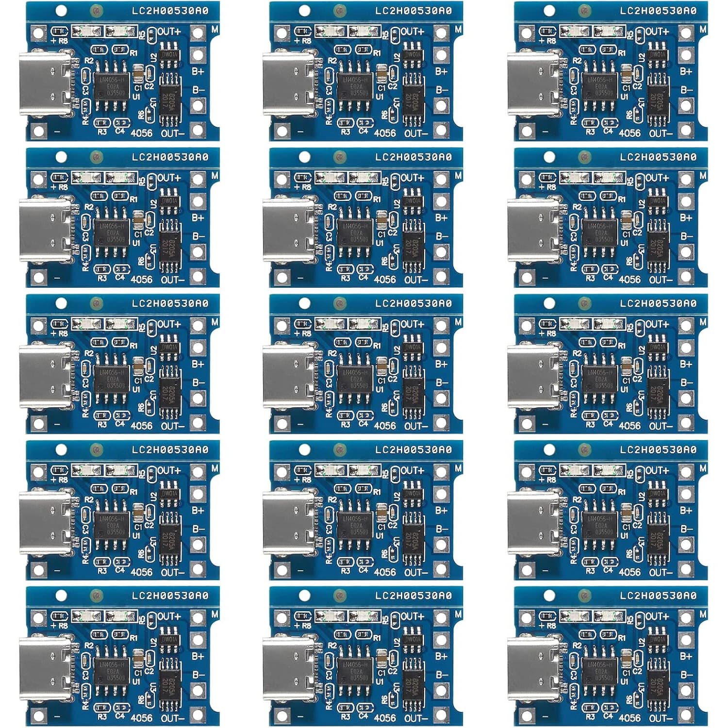 10/100 pezzi TP4056 + protezione doppia funzione 5V 1A tipo c 18650 modulo caricabatterie scheda di ricarica batteria al litio