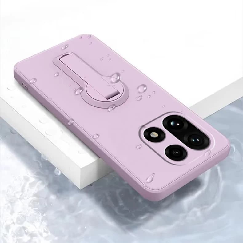Custodia per OnePlus 15 13 in Silicone Liquido con Supporto, Cover Morbida Antiurto per Telefono, Protezione Posteriore Migliorata