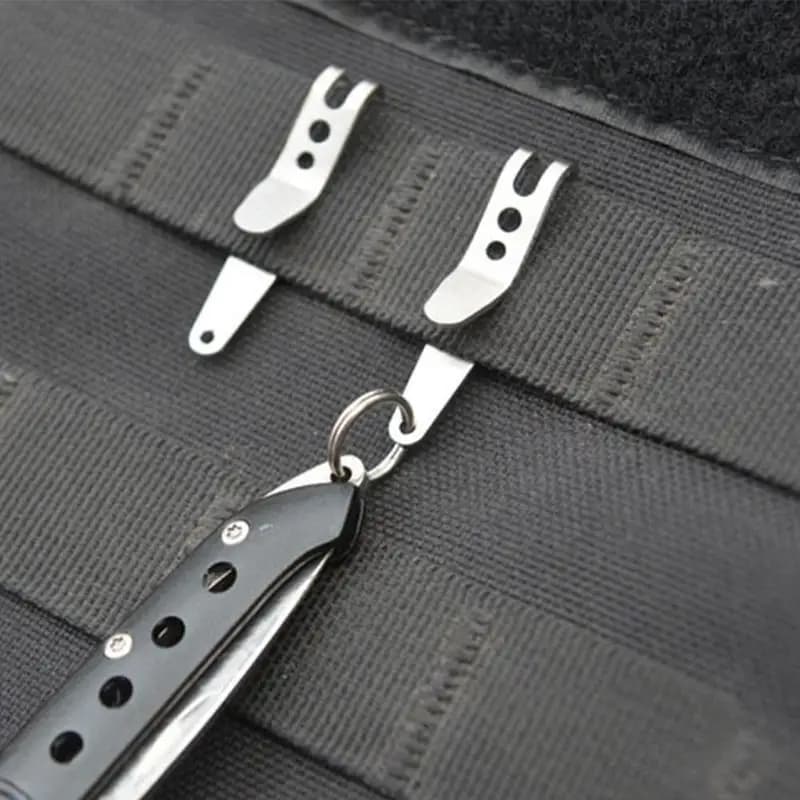 1PC Multitools Pocket Stainless Steel Bag Waist Belt Hanging Clip Car Keyring Anti-Lost Keys Clip Belt Buckle Outdoor Buckle