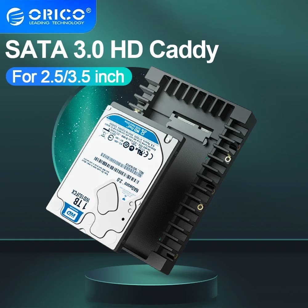 ORICO Custodia per HDD Adattatore per staffa di montaggio per HDD interno da 2,5 a 3,5" Telaio mobile per HDD SSD SATA da 3,5" per accessori per computer
