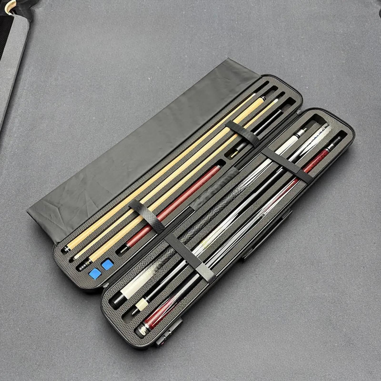Custodia per Stecche da Snooker e Biliardo in ABS Rigido, Borsa Resistente con Tracolla per il Trasporto