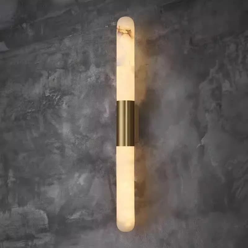 Lampada in marmo italiano, soggiorno, camera da letto, studio, corridoio, scala, lampada da comodino, specchio, lampada da parete frontale