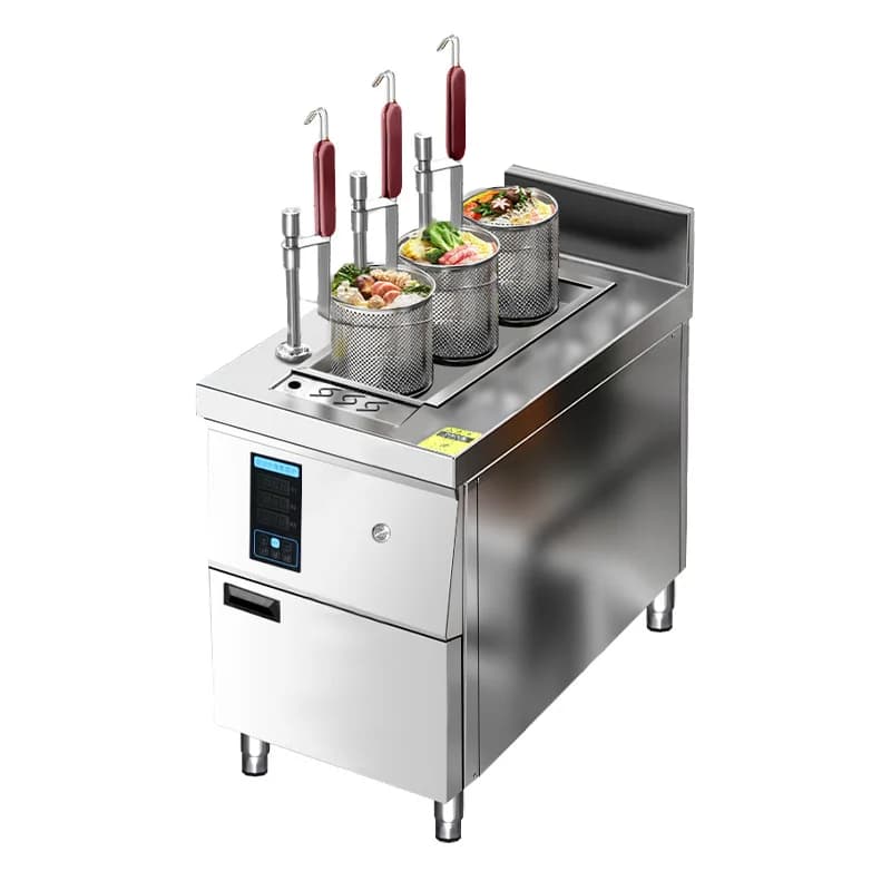 Grande Bollitore Elettrico Automatico per Pasta con Schermo Touch, Macchina per Cucinare Noodle
