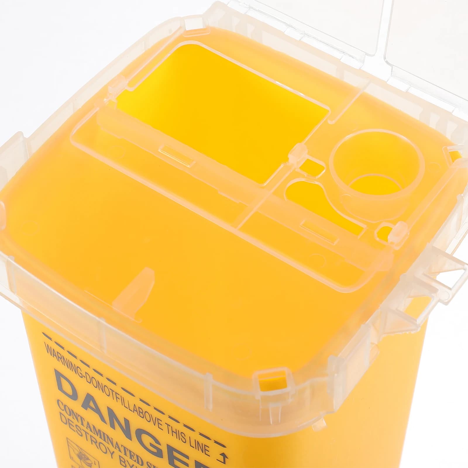 Contenitore per Oggetti Taglienti, Bidone per Rifiuti Medici da 0,26 Galloni, Scatola Compatta in Plastica per lo Smaltimento di Oggetti Taglienti, Contenitore per lo Smaltimento di Aghi e Siringhe