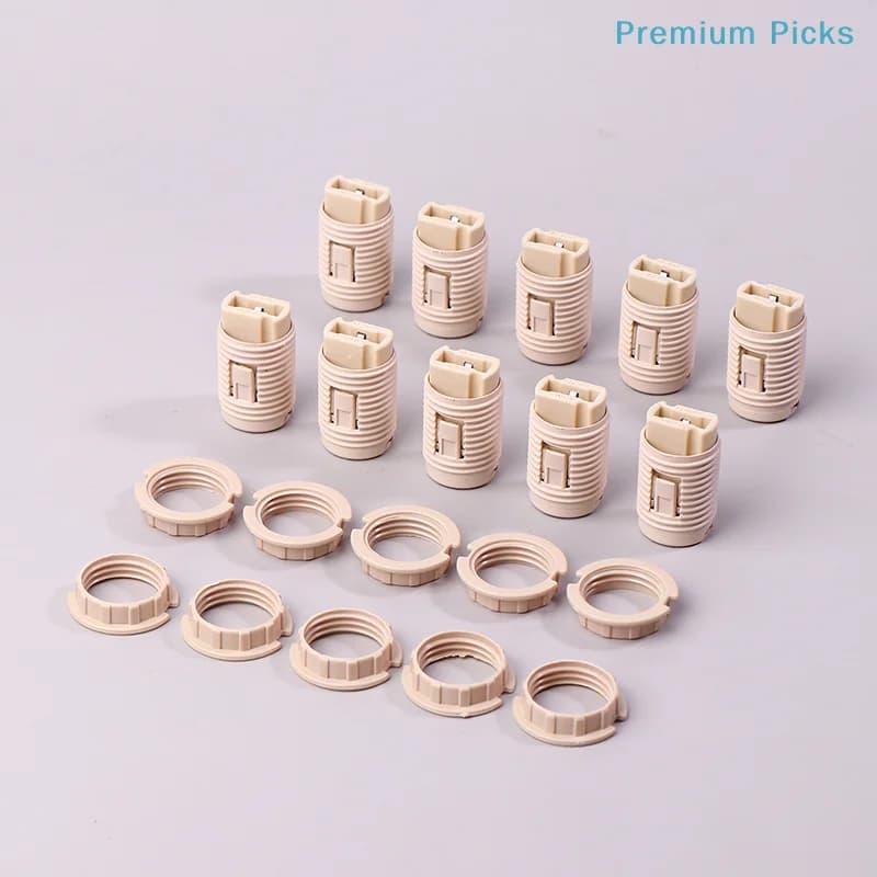 10Pcs G9 Lamp Holder Ring Lamp Bases G9 Lamp Socket With Plastic Shell Ceramic G9 Lamp Holder With M10 Plastic Bracket Lighting