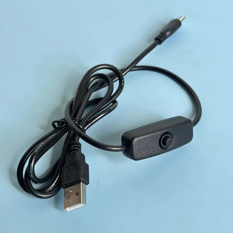 4 paia di cavi di alimentazione Raspberry Pi 4, cavo di ricarica USB Type-C 5V3A per Raspberry Pi 4B