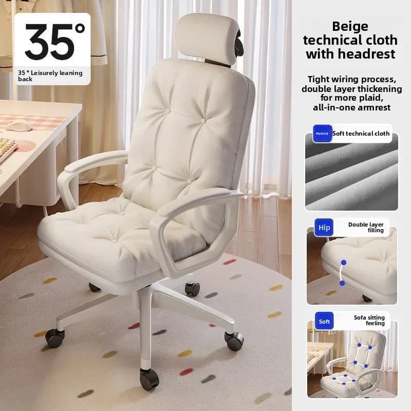 Minimalist Durable Gaming chair Home computer chair Bedroom makeup study Office sofa chair Rotating reclining office chair