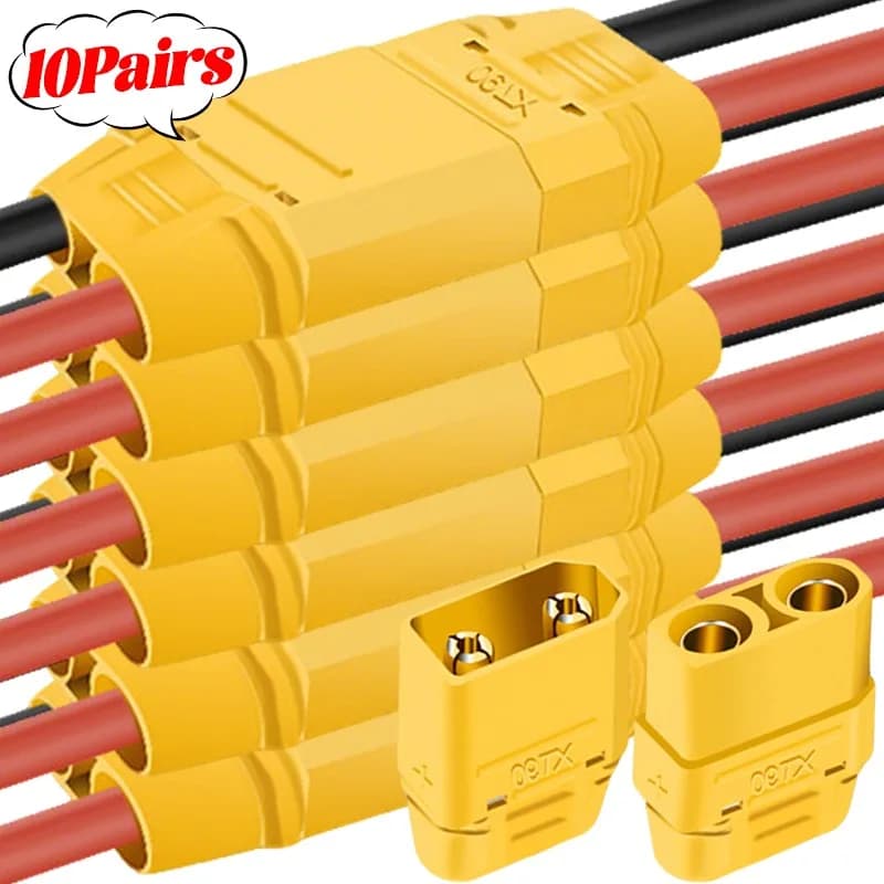 20/1 pz Connettori Terminali XT90 Maschio/Femmina per Batterie Lipo RC, Droni, Barche, Aerei - Adattatori per Cavi e Strumenti di Saldatura