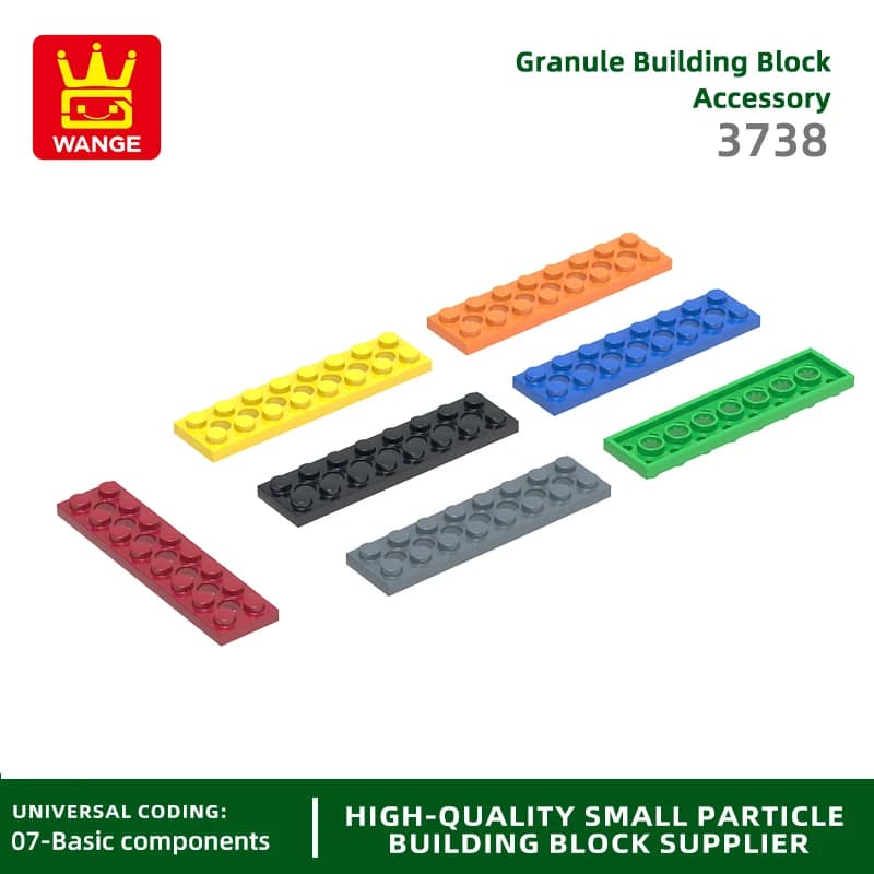 Wange 48 pz/lotto 2X8 blocco fori universale accessori colore Moc compatibile con 3738 parti di montaggio giocattolo per bambini fai da te in mattoni