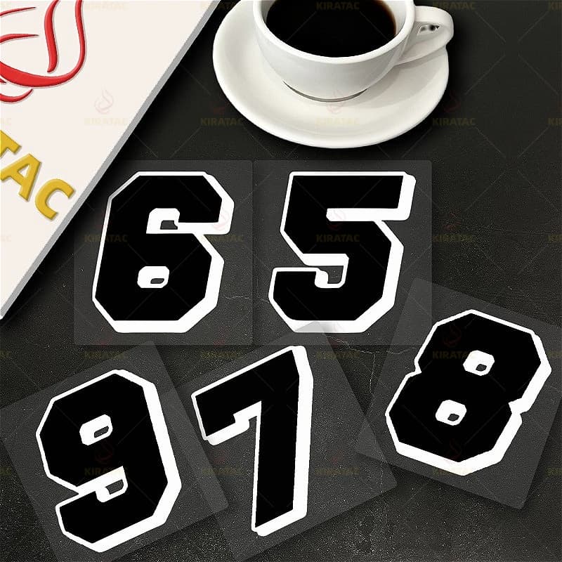 1PC 5CM 0-9 Number Sticker Set, Waterproof Vinyl Decal for Bike Car Laptop Helmet DIY Decoration