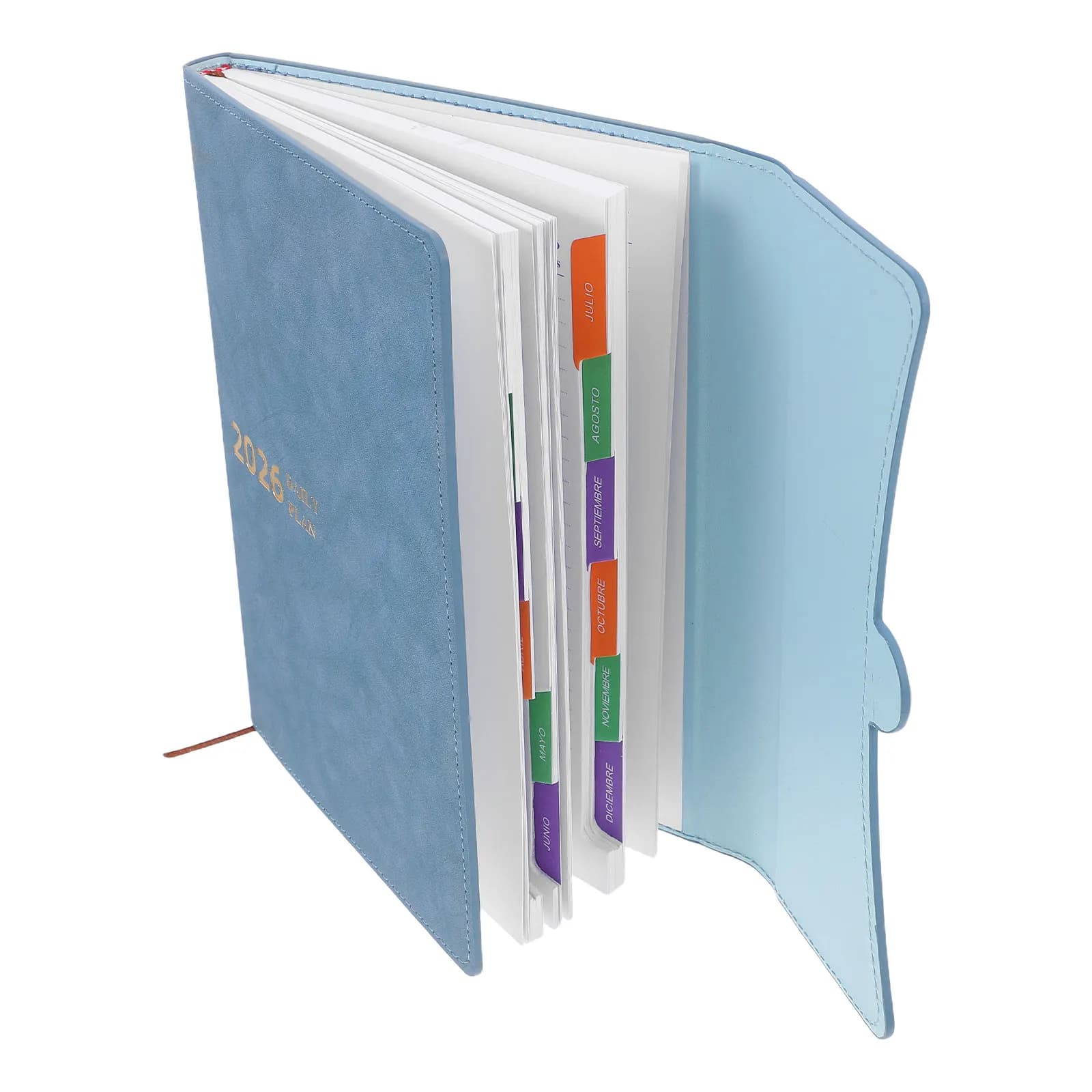 Agenda A5 in PU con Pianificazione Giornaliera e Settimanale, Indice Mensile, Planner Professionale Portatile per Lavoro e Studio