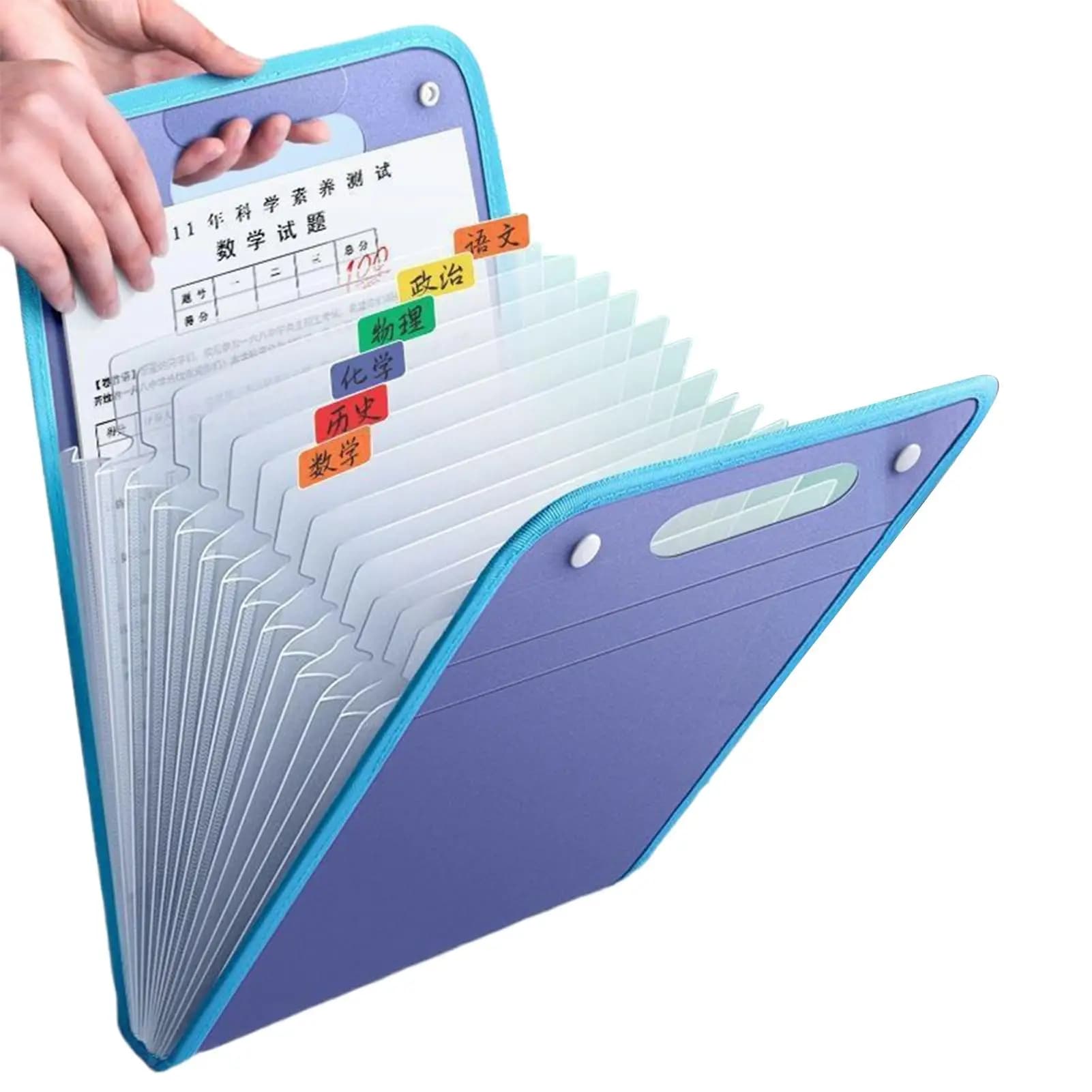 Cartelle per organizer di file Organizzatore di file espandibile 13 tasche Porta documenti portatile Porta ricevute per ricevute per sala riunioni di viaggio