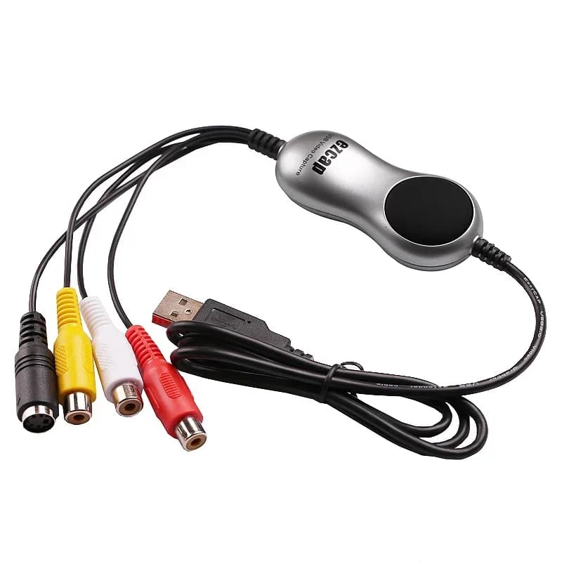 Scheda di acquisizione video USB 2.0 AV S DVD VHS DVR Registratore audio video analogico da 8 mm Grabber a convertitore digitale per Windows 11/10/8/7