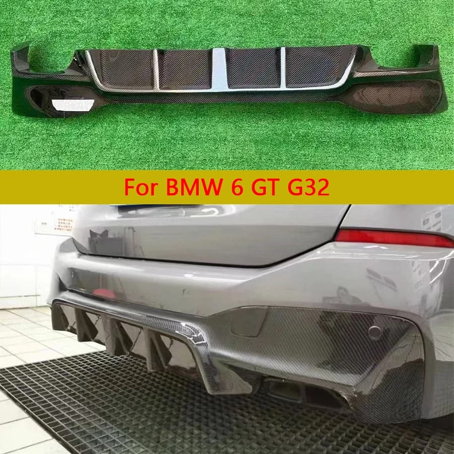 Diffusore Posteriore in Fibra di Carbonio per BMW Serie 6 GT G32 630 640 6GT, Splitter Posteriore, Spoiler, Accessori Auto