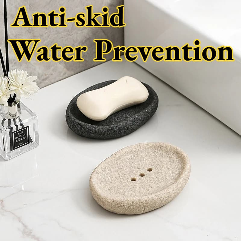 Resin soap dish with sand and gravel siphon, for bathroom, shelf, simple, durable, modern, thickened, anti-water storage, anti-infiltration