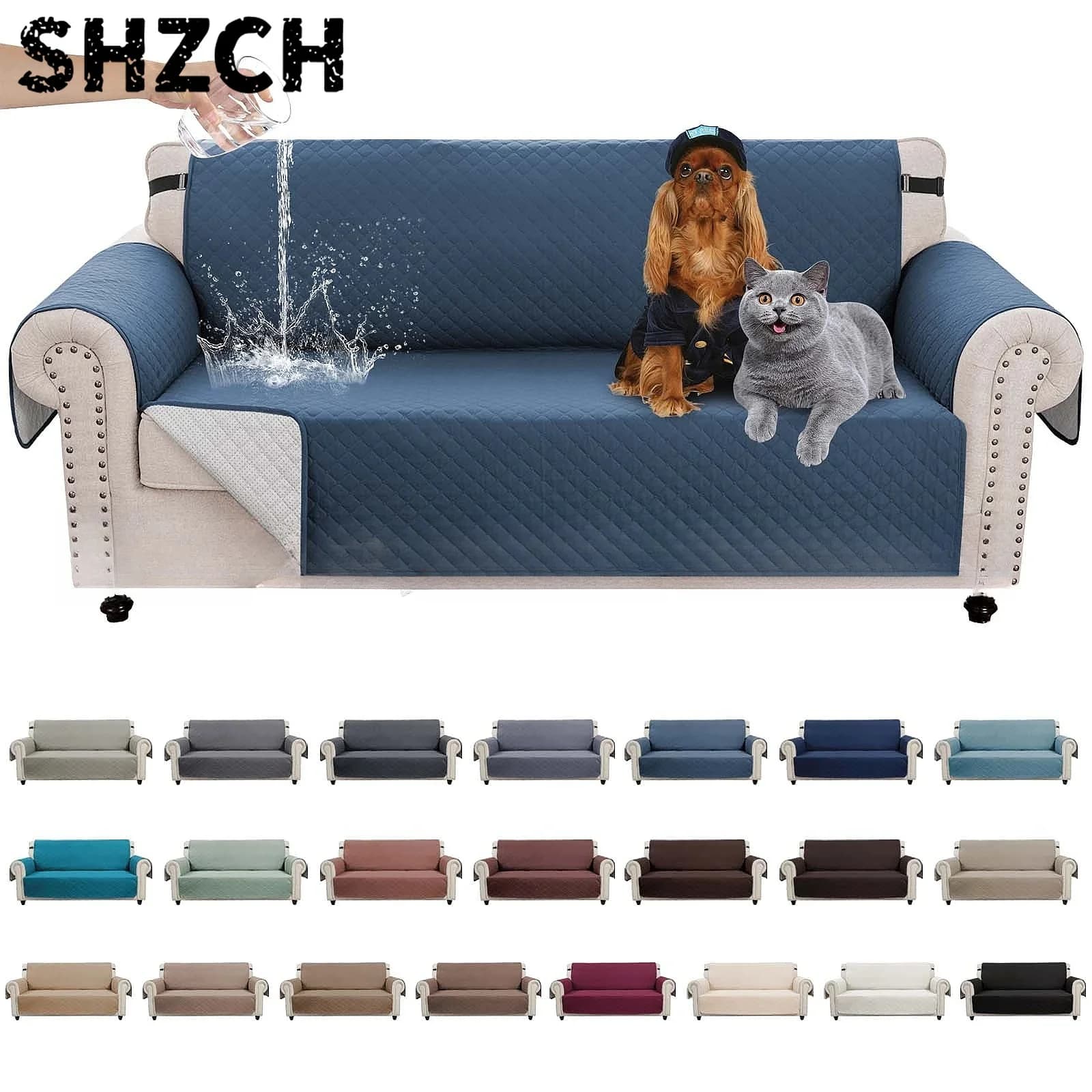 1/2/3/4 Seater Waterproof Sofa Cover Non-Slip Easy Clean Couch Protector