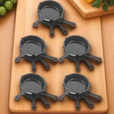 20Pcs Miniature Frying Pans Set Realistic Plastic Cookware for Dollhouse Kitchen Decoration Mini Skillet Collection Simulation