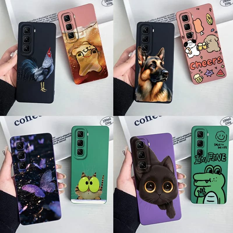 Custodia per Infinix Hot 50 Hot50 4G 5G X6882 X6720 Custodia per telefono in silicone morbido Dolce bella moda dipinta Cover posteriore per uomo Donna