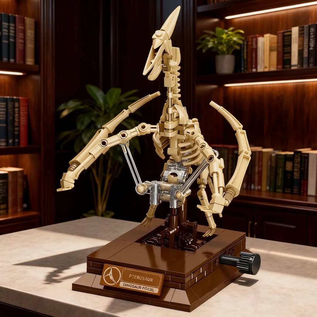 Giocattolo da costruzione con fossili di dinosauro Pterosauro - Regalo per collezionisti, Giocattolo educativo STEM e decorazione per la casa, Regalo di compleanno per ragazzi