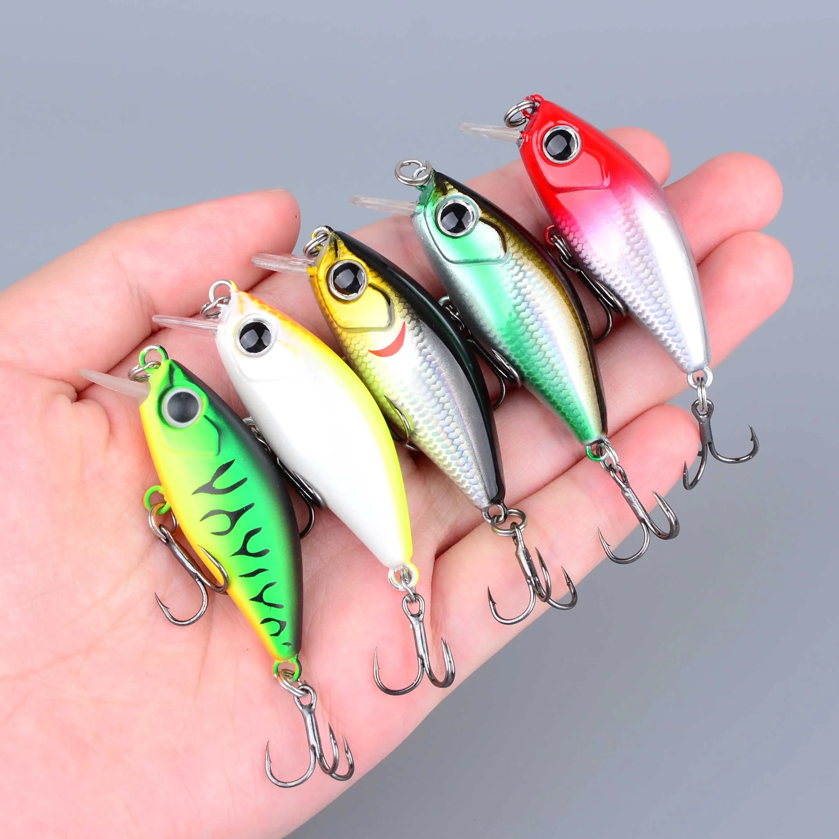 Mini Esca Galleggiante per Pesca 5cm 5g, Esca Artificiale per Trota, Wobbler per Pesca al Luccio, Rockfishing, Esche Rigide