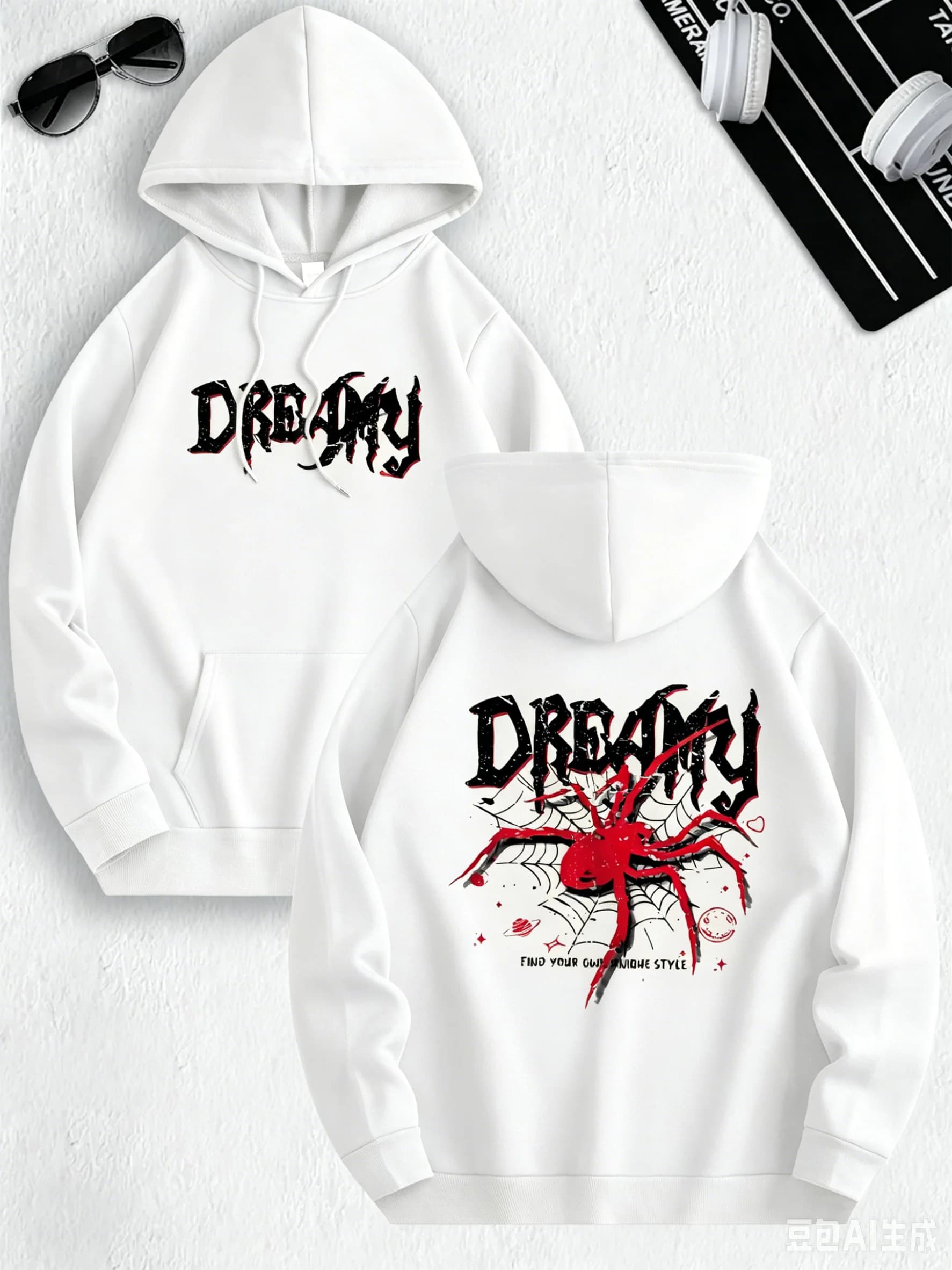 Dreamy Trend, Unique Style. Men's Fall and Winter Casual Hooded Sweatshirt with Fashionable and Warm Comfort for Outdoor Use.