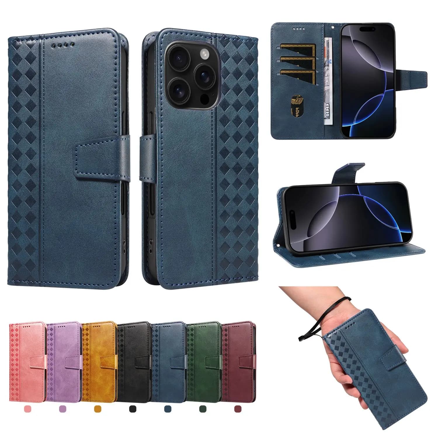 Portafoglio Flip magnetico con slot per schede Custodia in pelle con cavalletto per XiaoMi Poco X7 Pro 5G X6 X4 GT X3 NFC Cover
