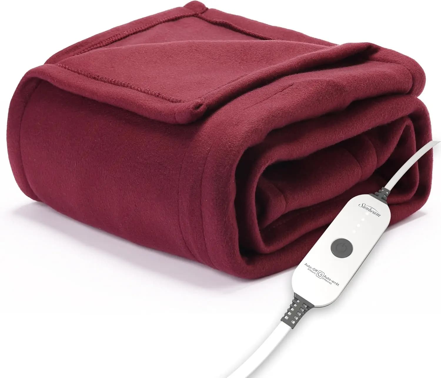 Coperta riscaldante Cozy-Warm con impostazioni di calore regolabili, colore Ultra Cabernet